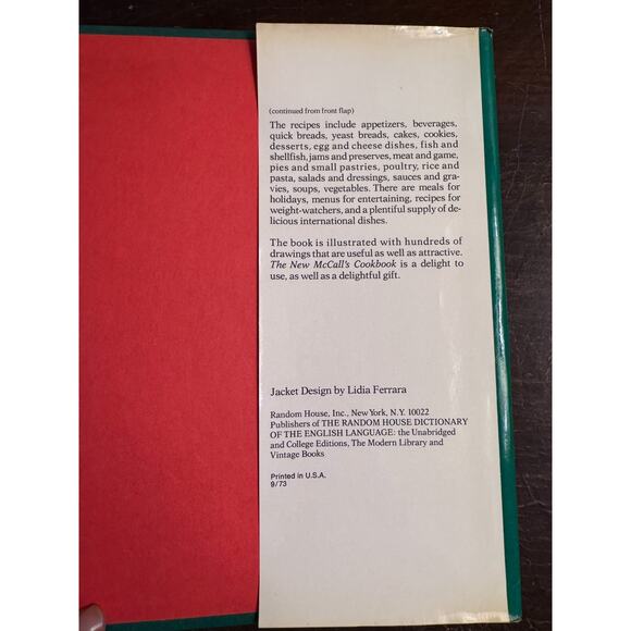 Vintage 1973 The New McCall's Cookbook Mary Eckley First Edition Hardcover - Picture 9 of 10